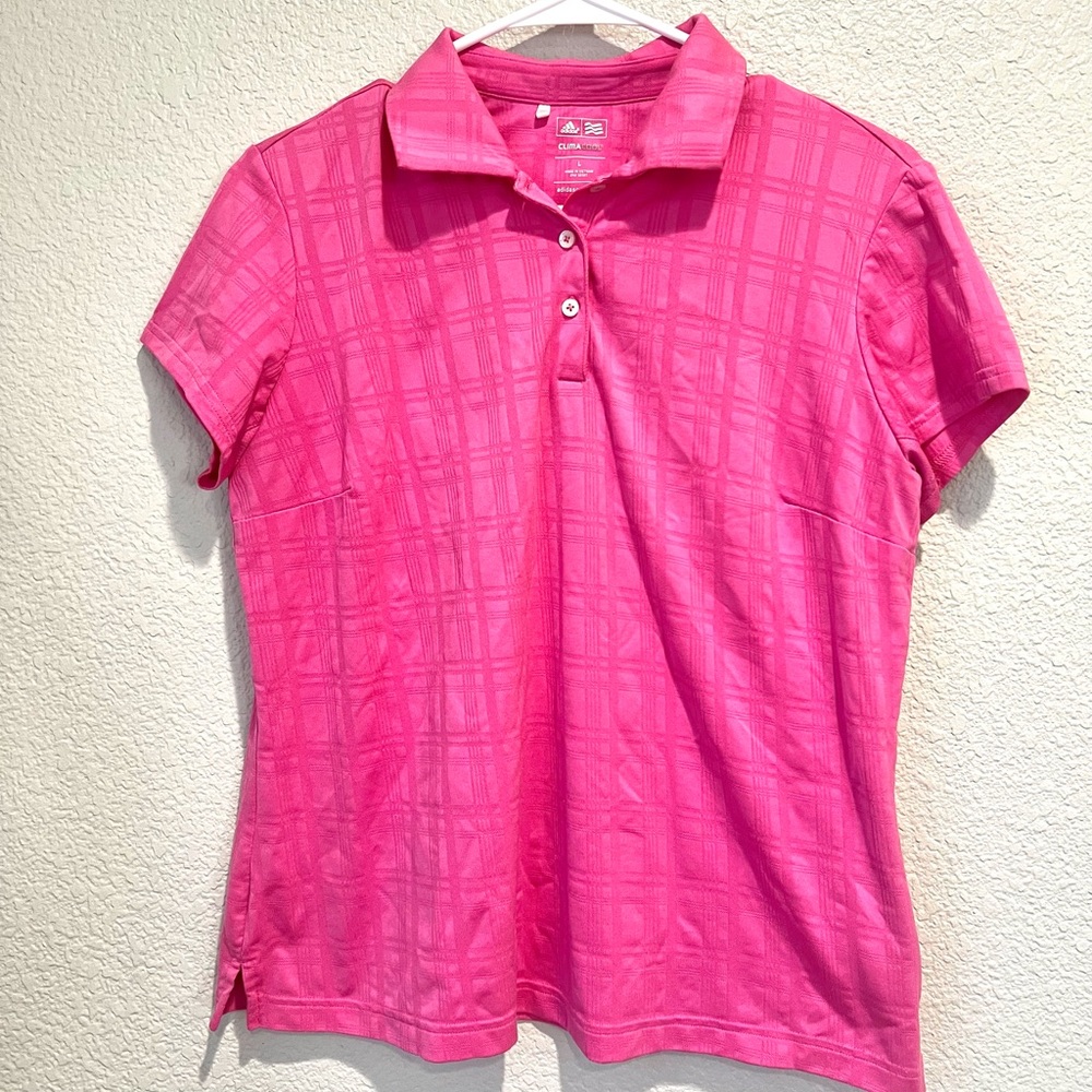 Adidas ClimaCool Pink Golf Polo, L